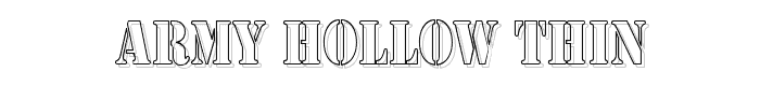 Army Hollow Thin font